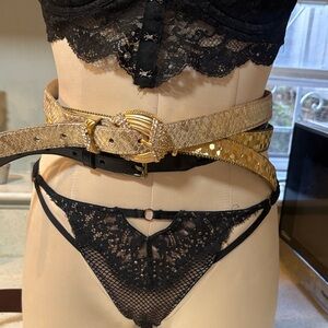 2015 VICTORIAS SECRET SWAROVSKI AND BLACK FISHNET THONG